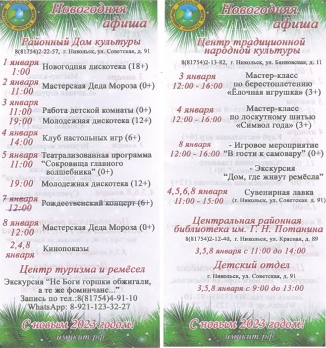 1Новогодняя афиша